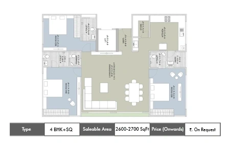 4 BHK 2600-2700 SqFt